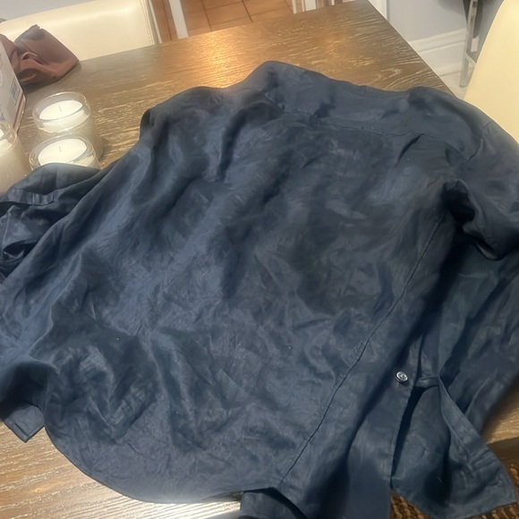 Linen bottom down shirt - Picture 2 of 7